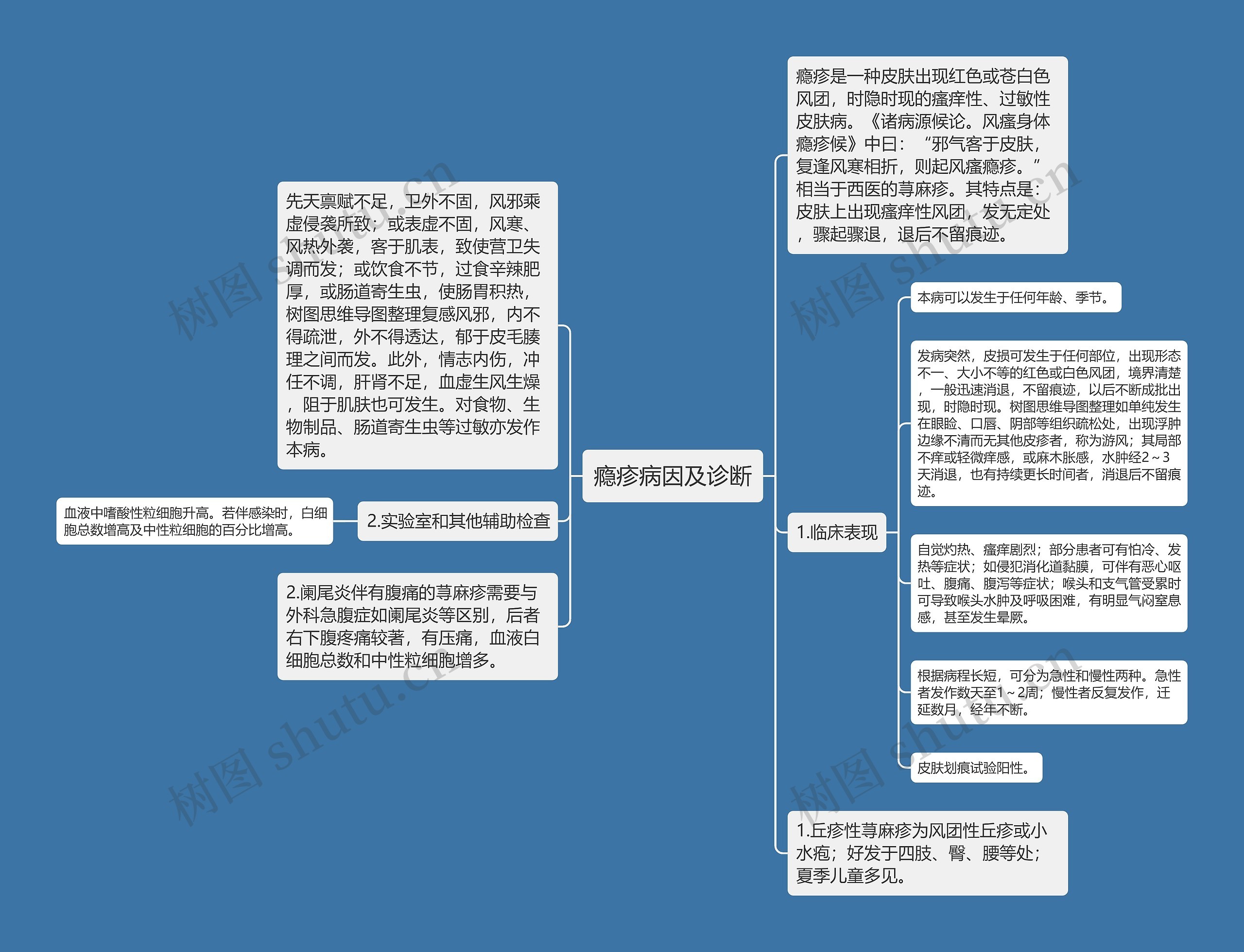 瘾疹病因及诊断