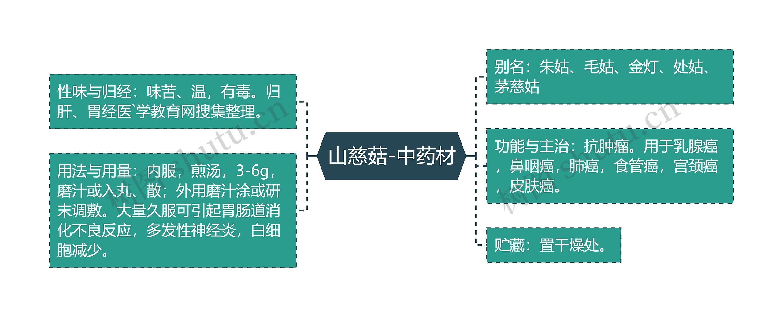 山慈菇-中药材思维导图