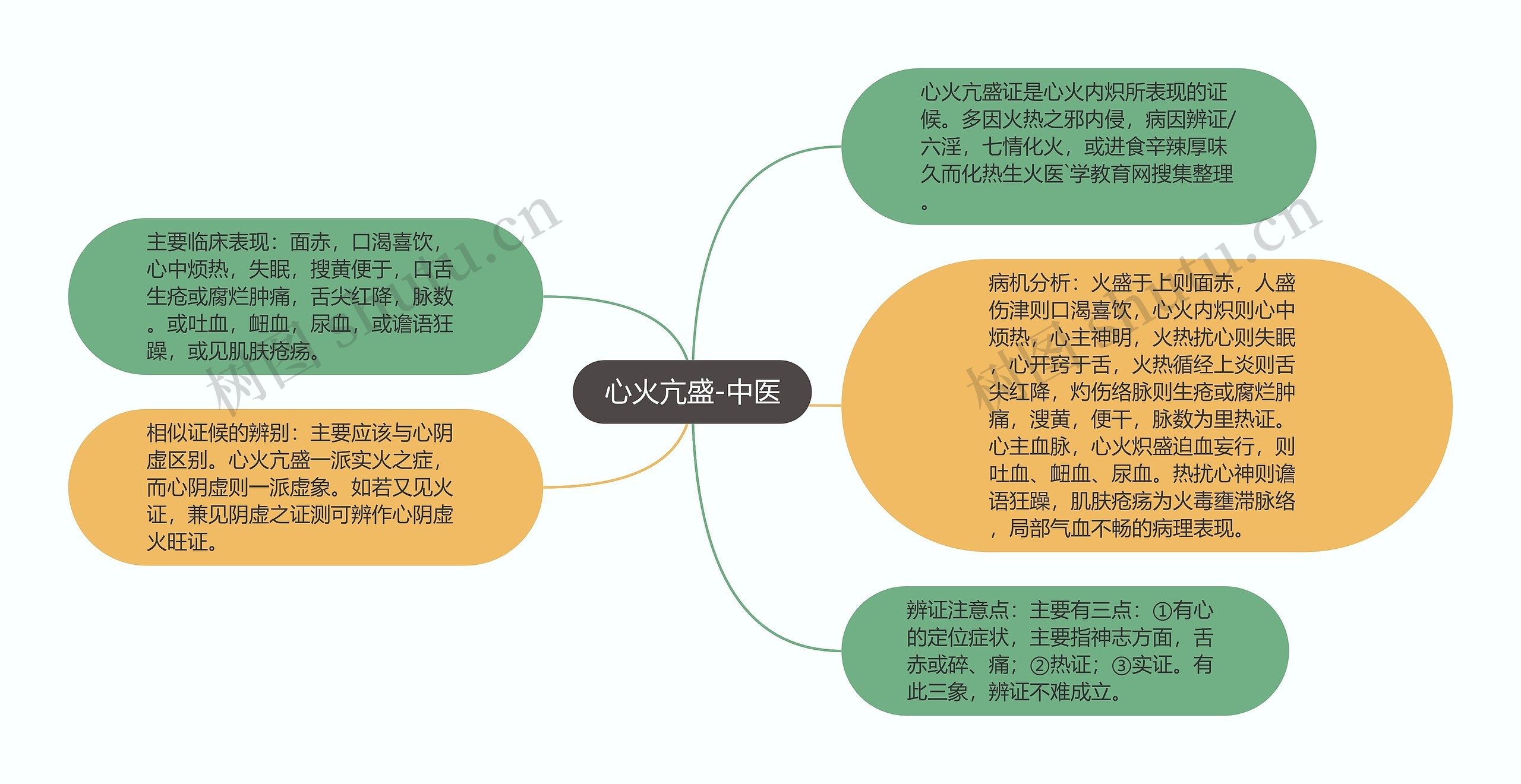 心火亢盛-中医思维导图