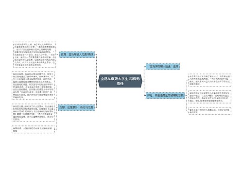 宝马车碾死大学生 司机无责任