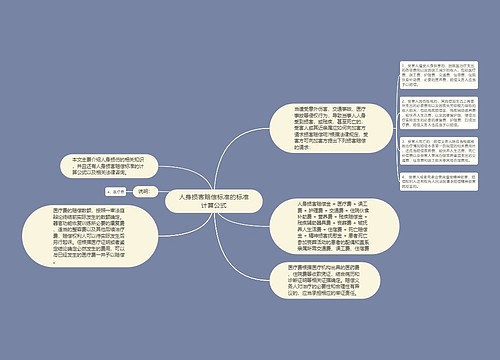 人身损害赔偿标准的标准计算公式