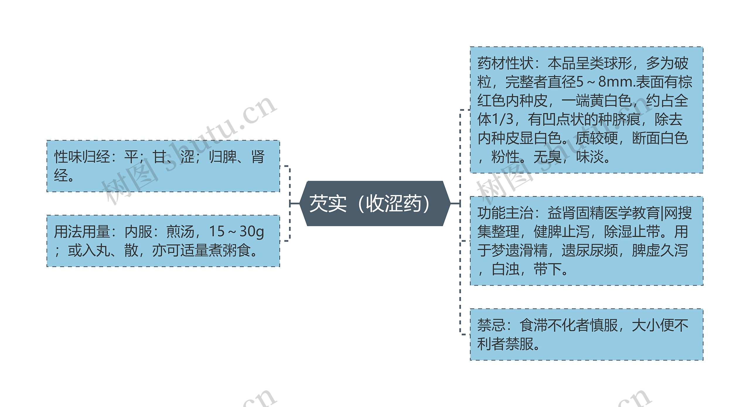 芡实（收涩药）思维导图