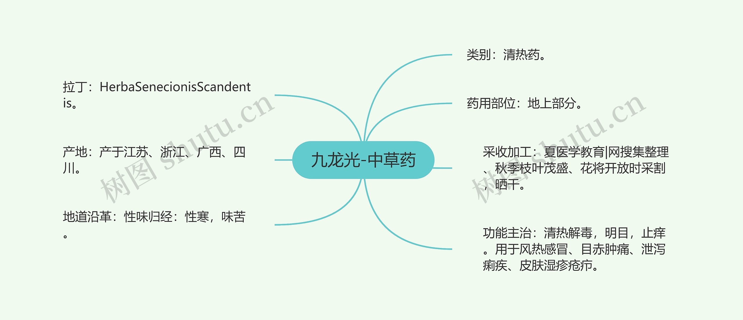 九龙光-中草药思维导图