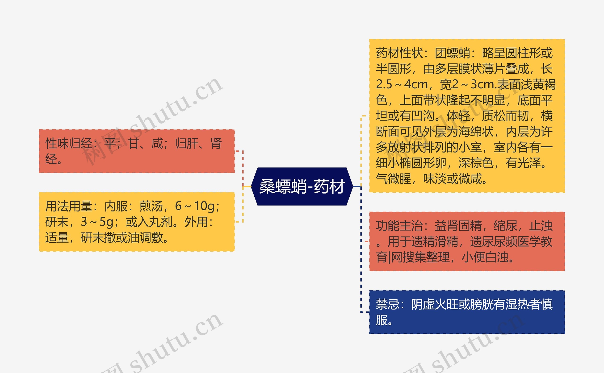 桑螵蛸-药材思维导图