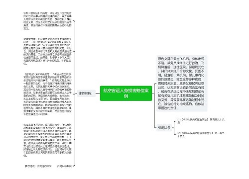 航空客运人身损害赔偿案例