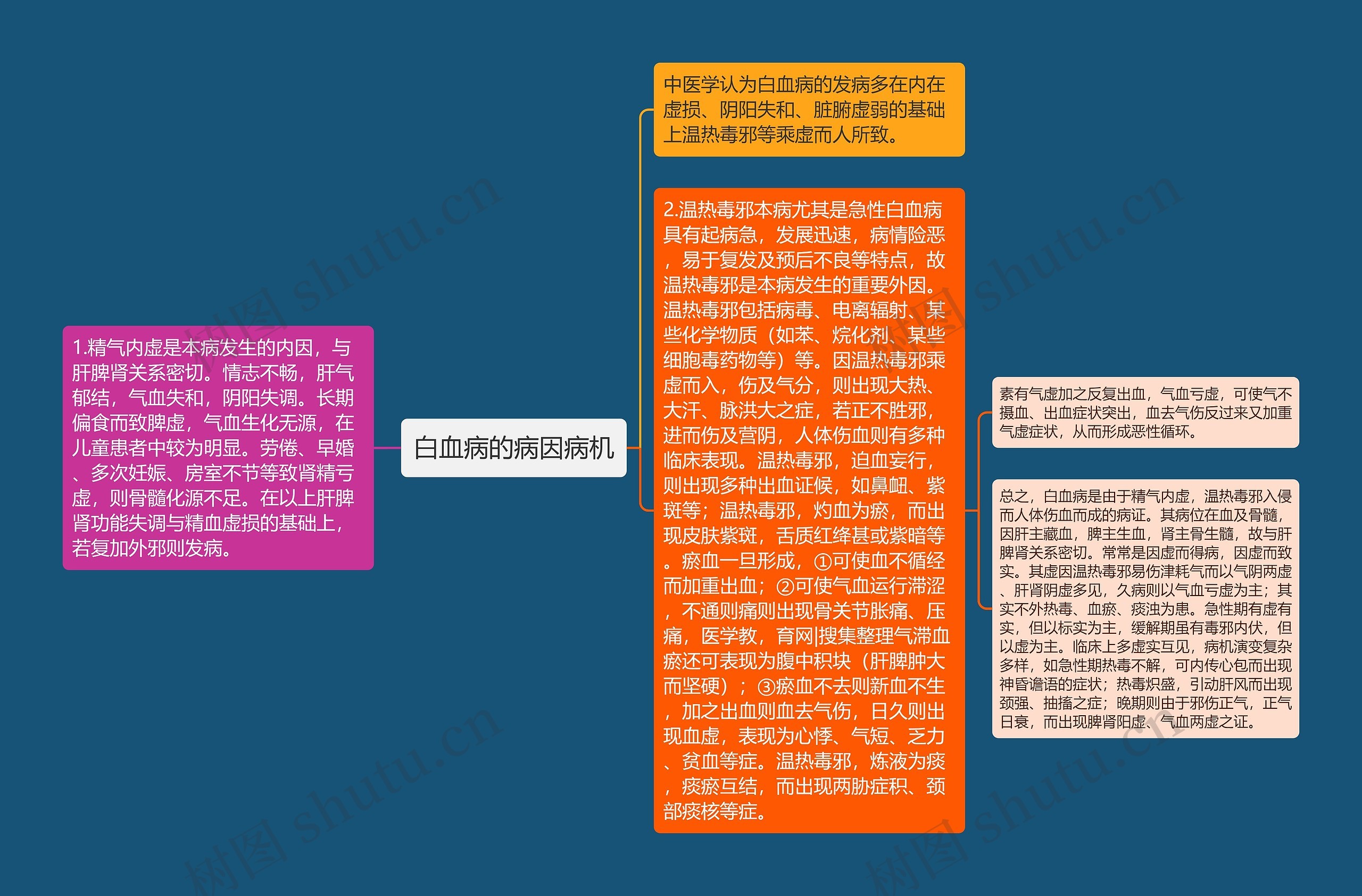 白血病的病因病机思维导图