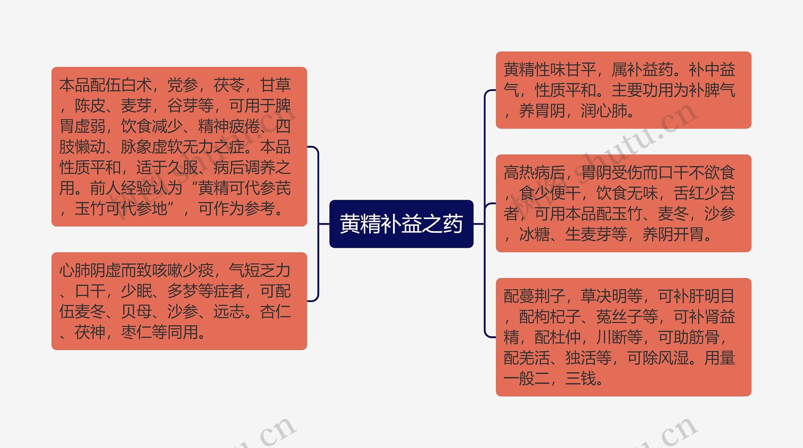 黄精补益之药思维导图