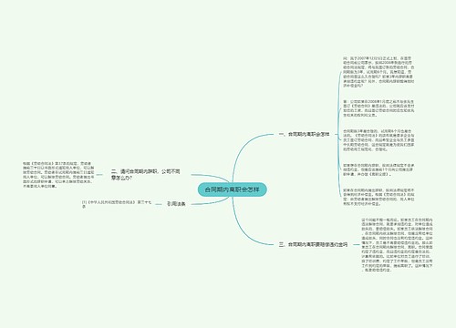 合同期内离职会怎样