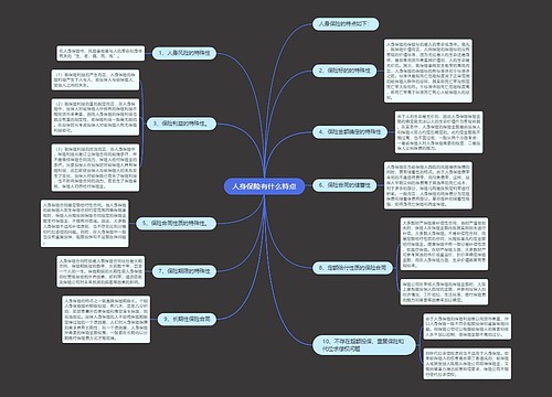 人身保险有什么特点
