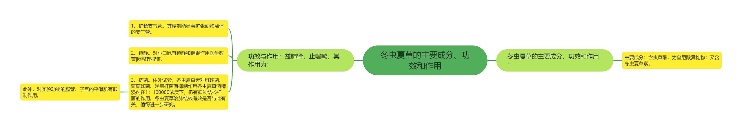 冬虫夏草的主要成分、功效和作用