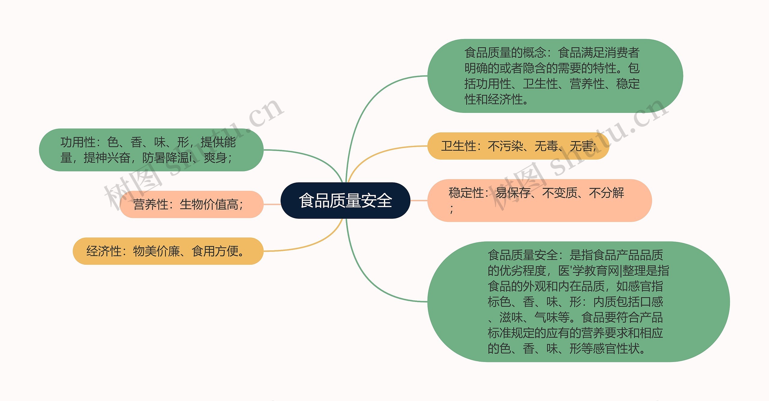 食品质量安全思维导图