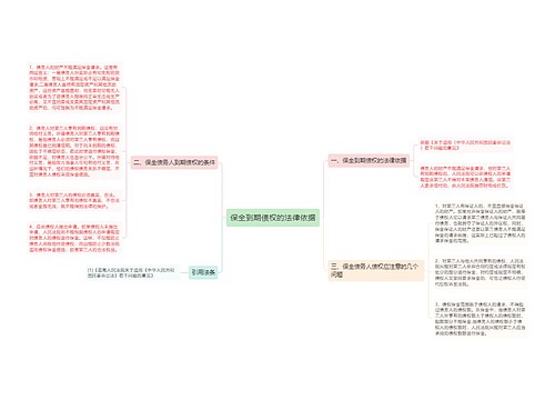 保全到期债权的法律依据