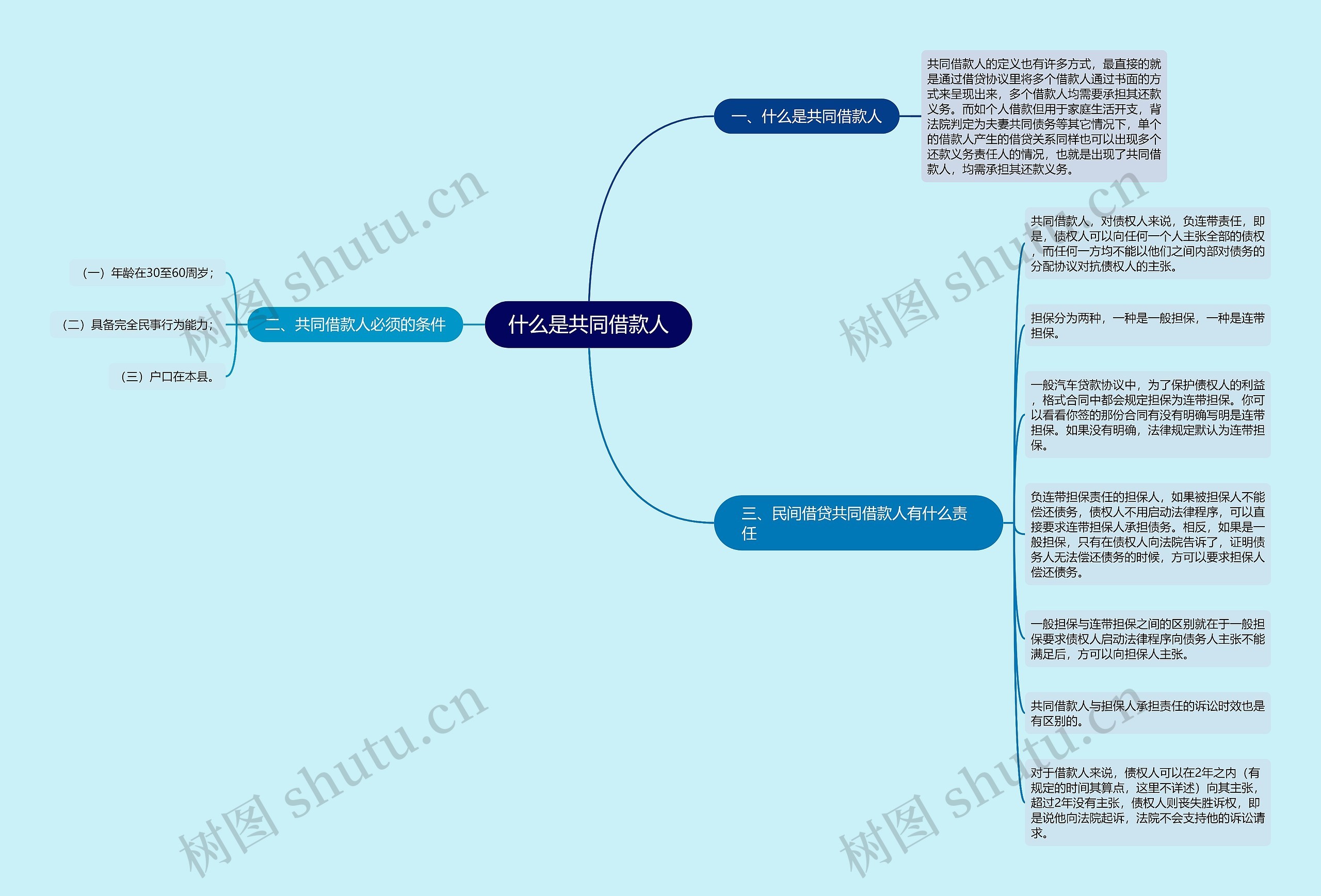 什么是共同借款人思维导图