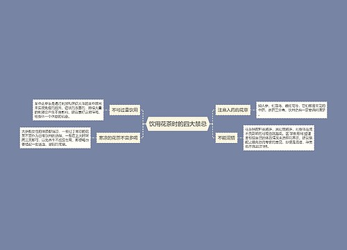 饮用花茶时的四大禁忌
