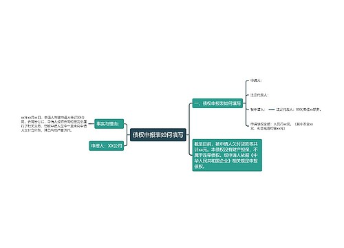 债权申报表如何填写