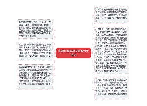 乡镇企业劳动卫生的六大特点
