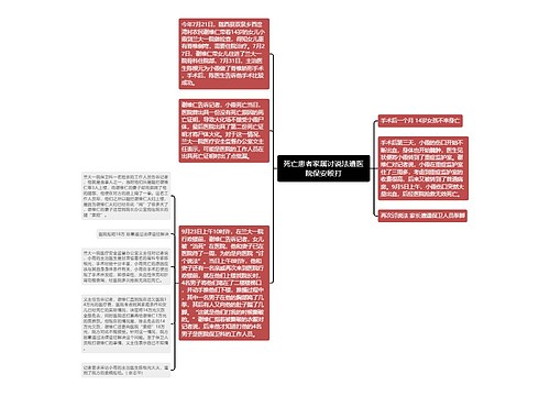 死亡患者家属讨说法遭医院保安殴打