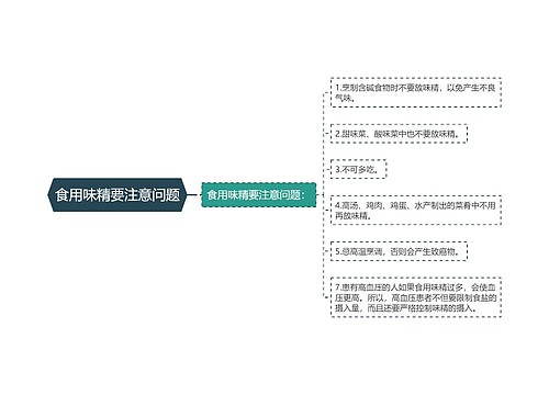 食用味精要注意问题