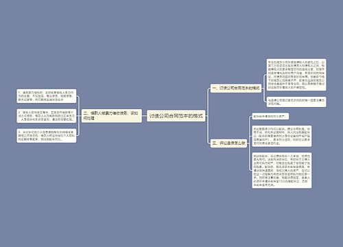 讨债公司合同范本的格式