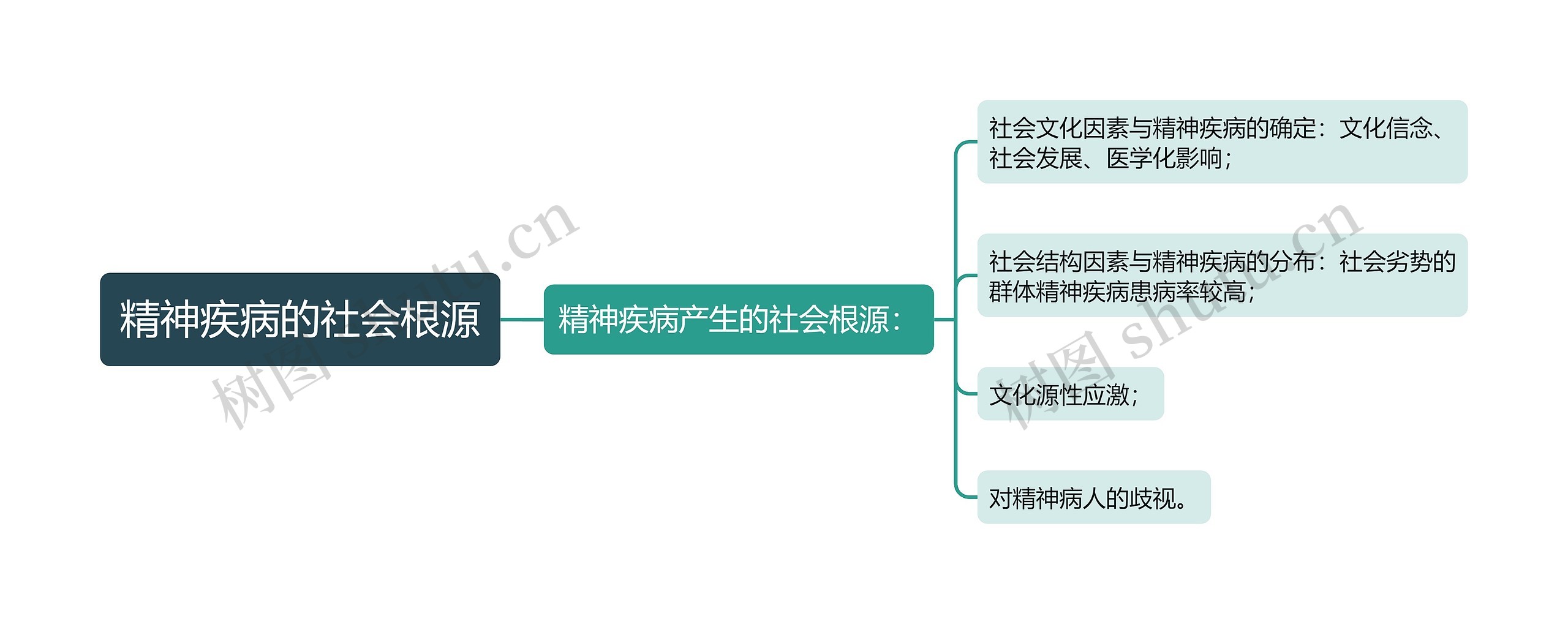 精神疾病的社会根源思维导图