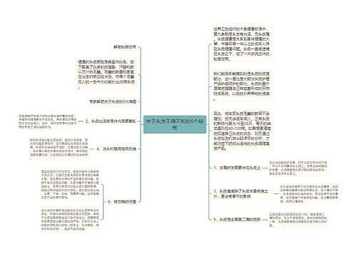 关于头发不得不知的6个秘密