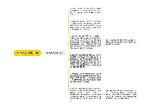 慢性乙肝养重于治