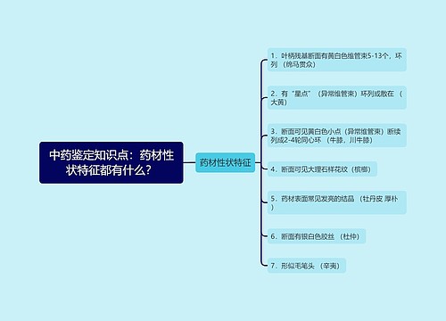 中药鉴定知识点：药材性状特征都有什么？