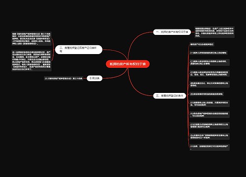 抵押的房产所有权归于谁