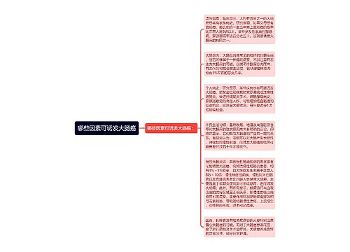 哪些因素可诱发大肠癌