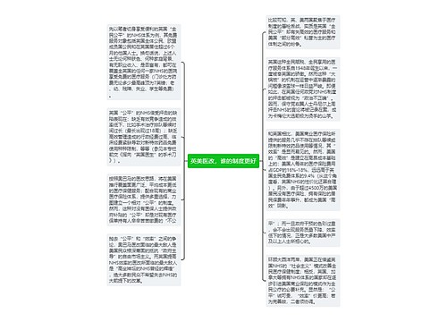 英美医改，谁的制度更好