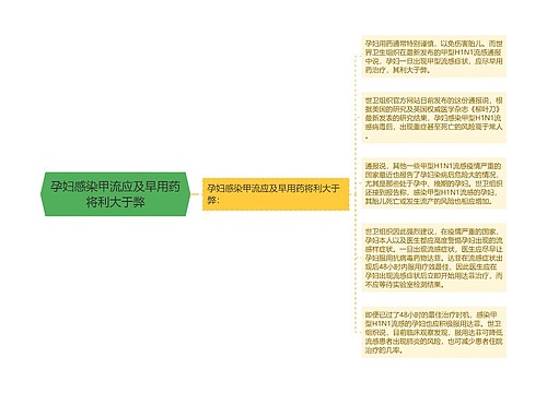 孕妇感染甲流应及早用药将利大于弊