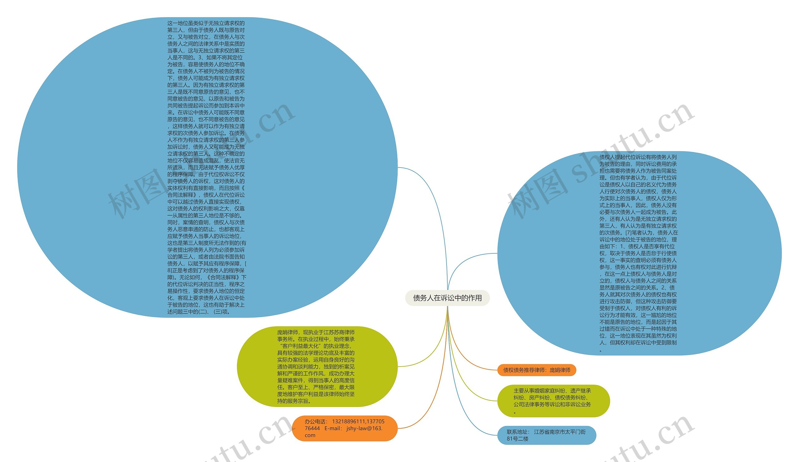 债务人在诉讼中的作用思维导图