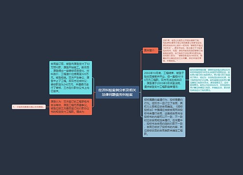 经济纠纷案例分析及相关法律问题债务纠纷案