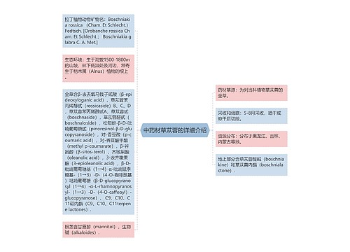 中药材草苁蓉的详细介绍