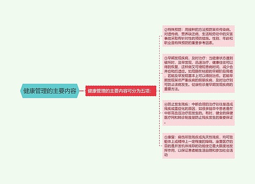 健康管理的主要内容