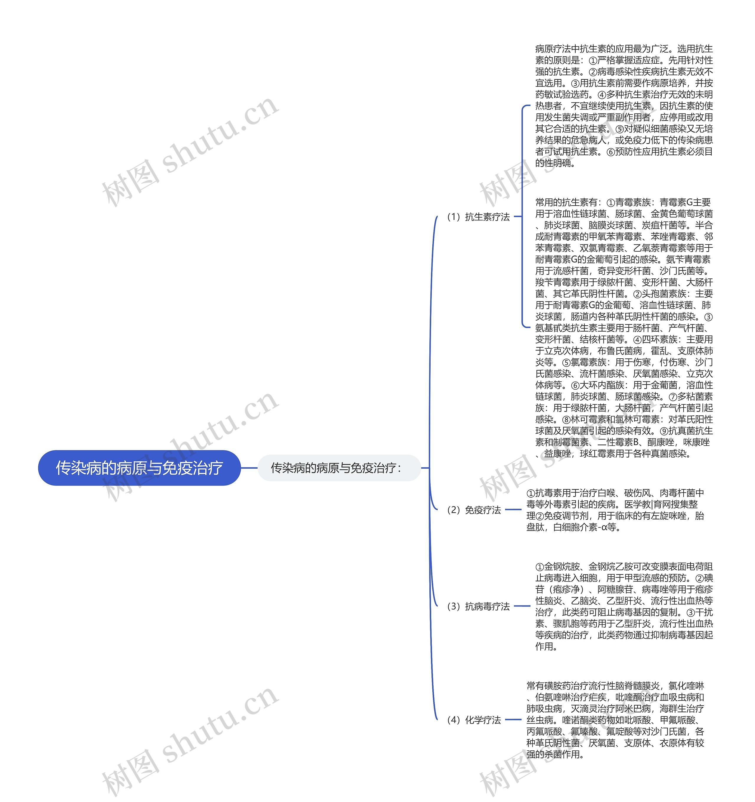传染病的病原与免疫治疗思维导图