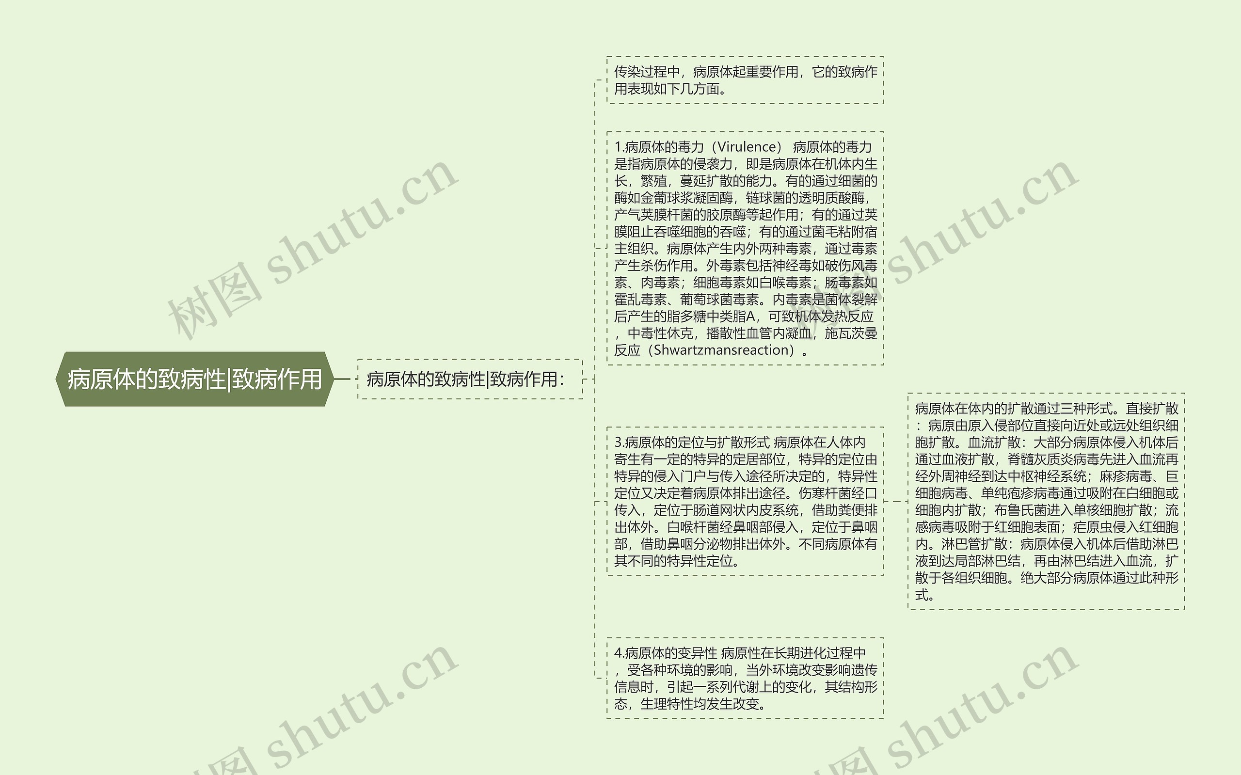 病原体的致病性|致病作用思维导图