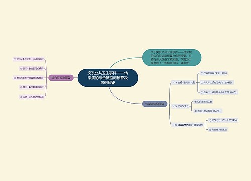 突发公共卫生事件——传染病的综合征监测预警及病例预警