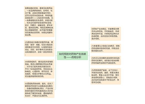 如何预防对药物产生依赖性——药物分析