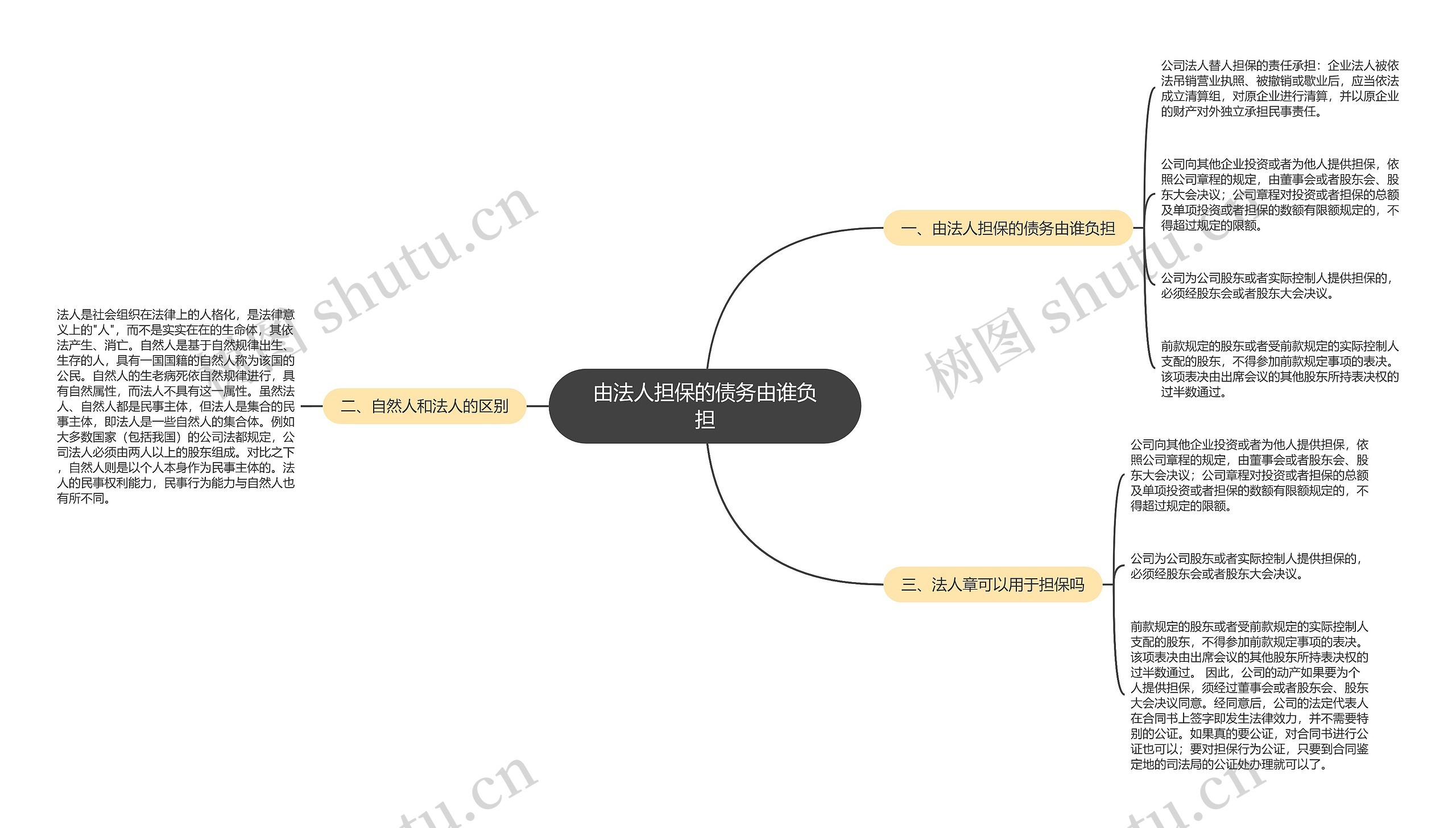 由法人担保的债务由谁负担