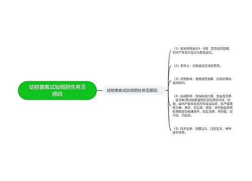 结核菌素试验假阴性常见原因