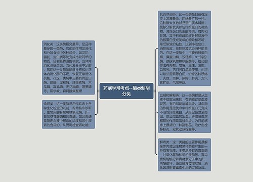 药剂学常考点--酶类制剂分类