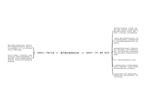 春天要注意避免过敏