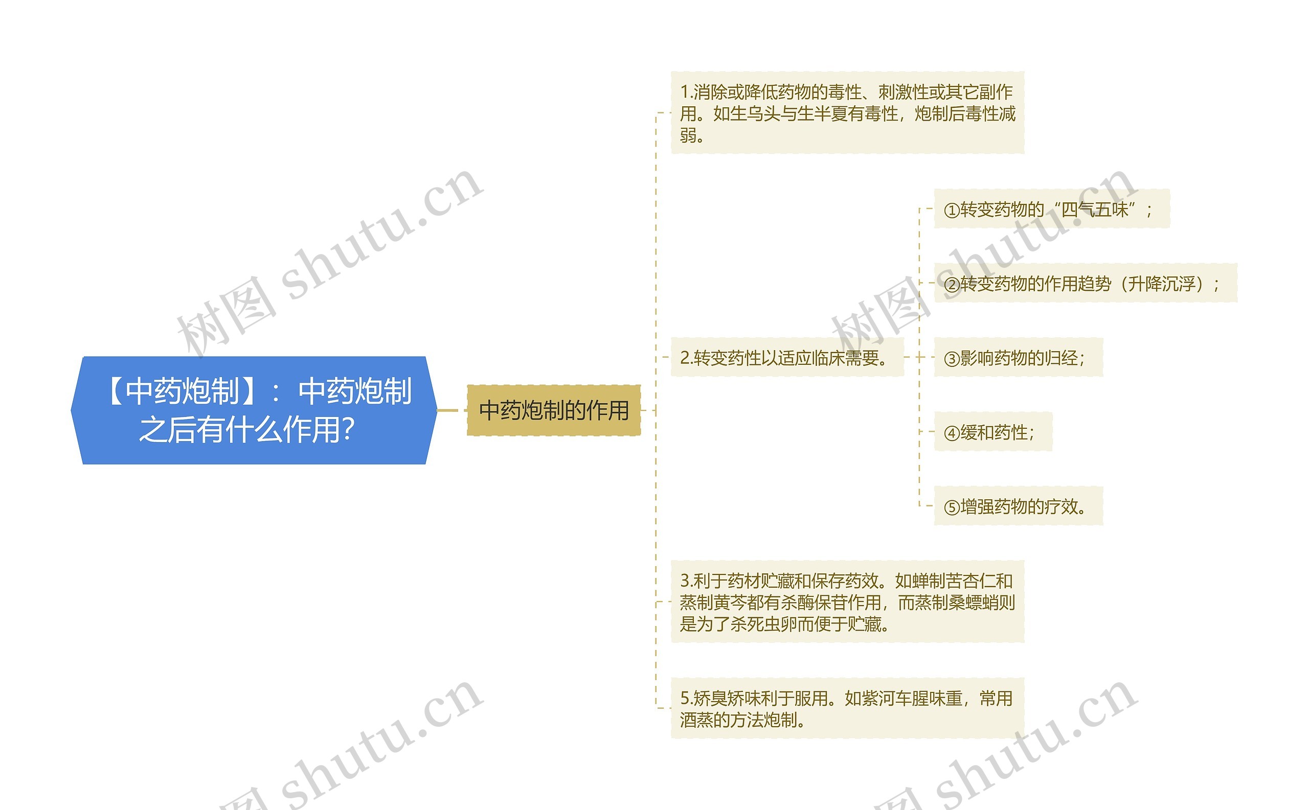 【中药炮制】：中药炮制之后有什么作用？思维导图