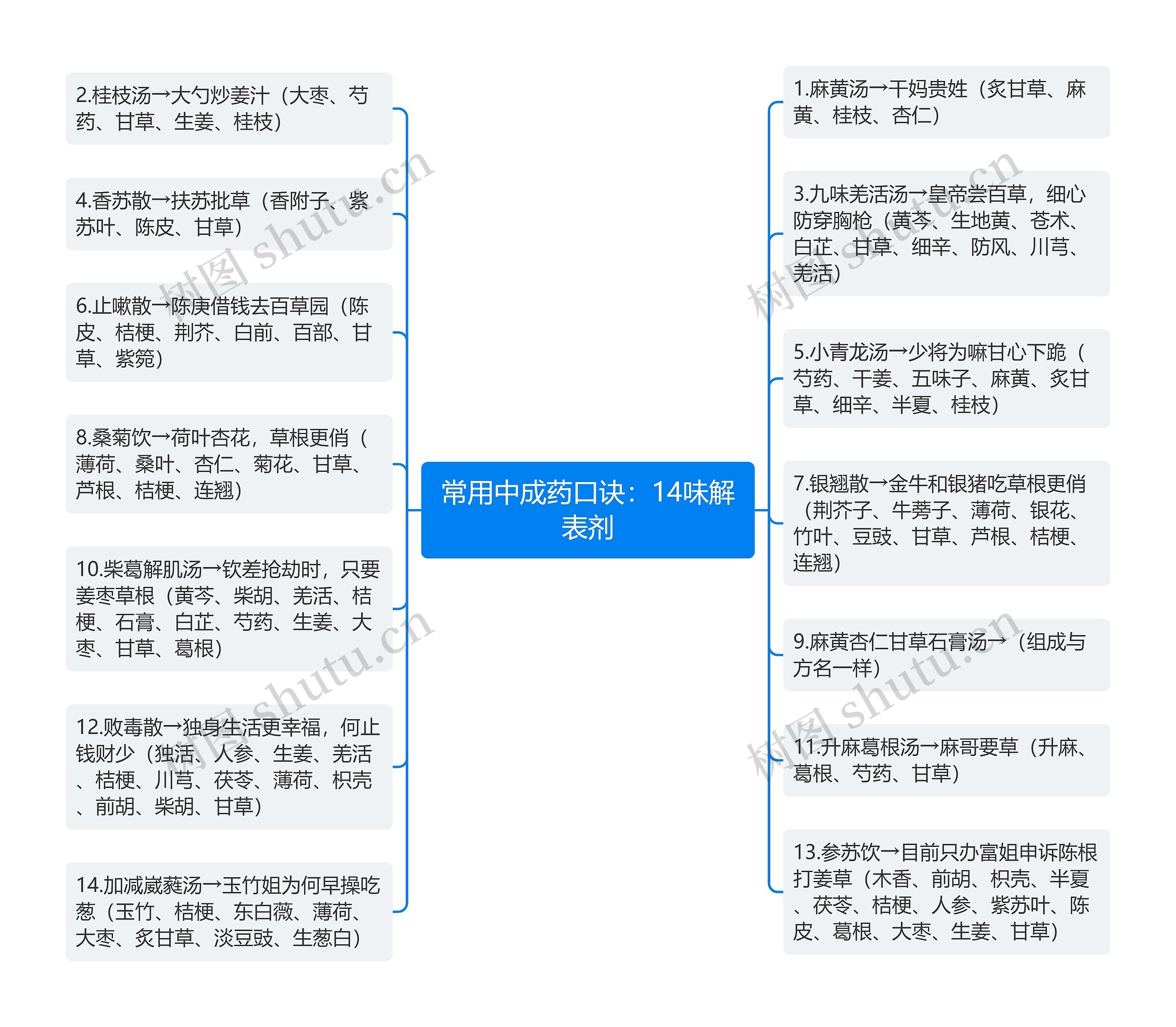 常用中成药口诀:14味解表剂 常用中成药口诀:14味解表剂