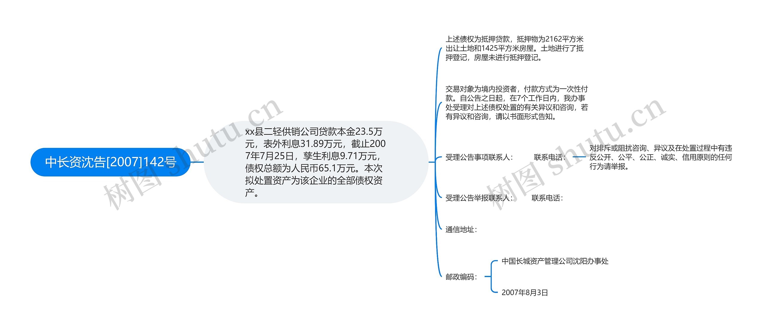 中长资沈告[2007]142号思维导图