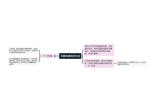 无菌容器使用方法