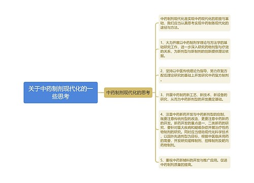 关于中药制剂现代化的一些思考