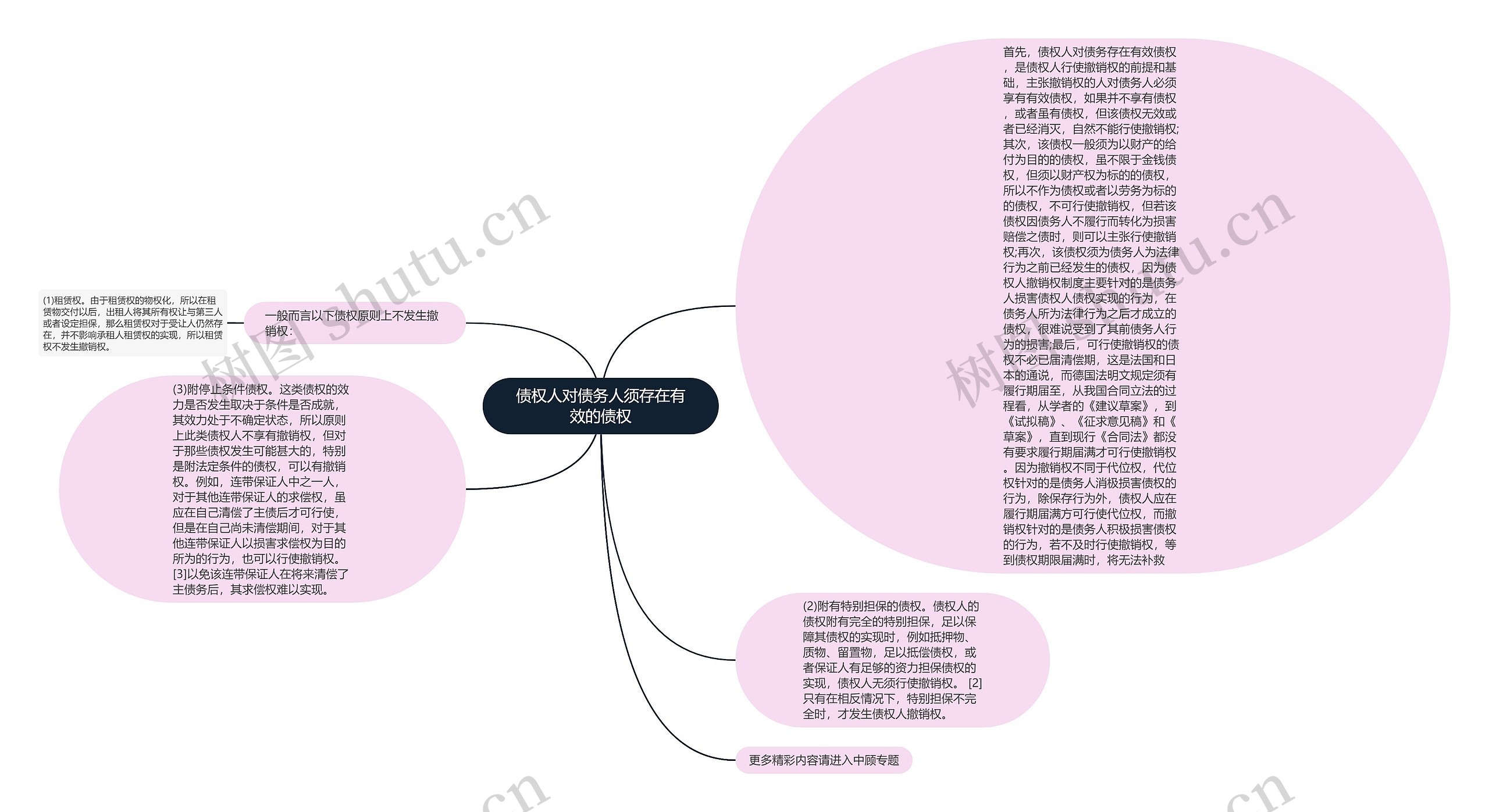债权人对债务人须存在有效的债权思维导图
