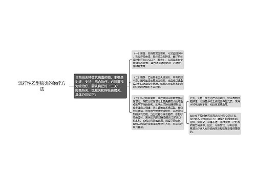 流行性乙型脑炎的治疗方法